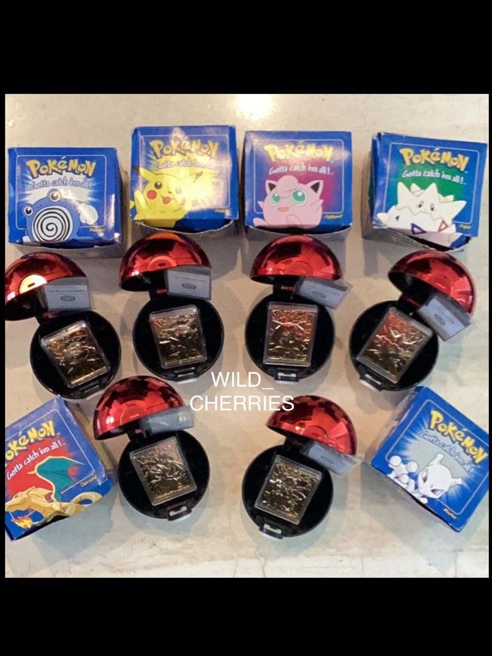 1999 Pokemon 23K Gold Plated Cards Burger King Charizard Card Complete Set Of 6 - Picture 4 of 16